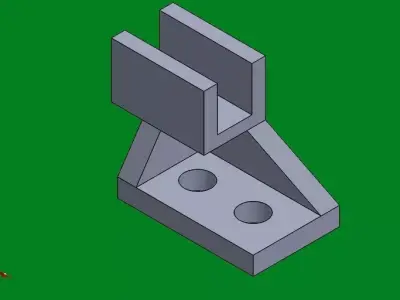 solidtutorial049 metal bracket Free 3D model