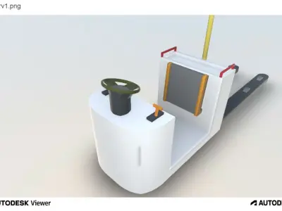 Rideon Tugger for warehouse and factories Low-poly 3D model