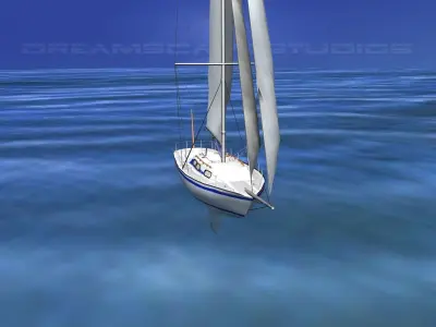 30 Foot Sailboat V15 3D model