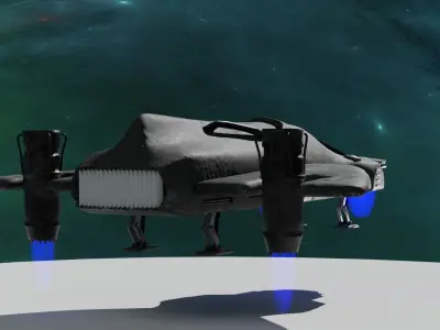 Spaceship Free 3D model shop