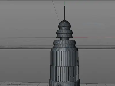 Sci Fi Tower 002 Free 3D model