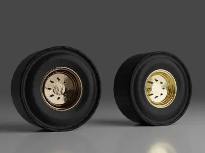 Truck Wheel Low-poly 3D model