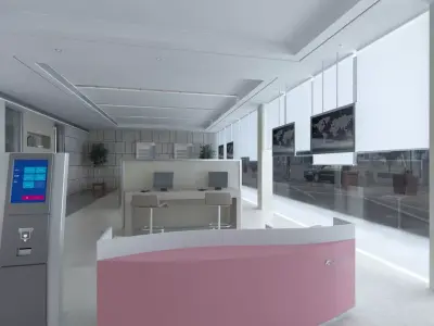 Bank Office Branch 3D model