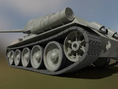 T34-85 tank Low-poly 3D model purchase