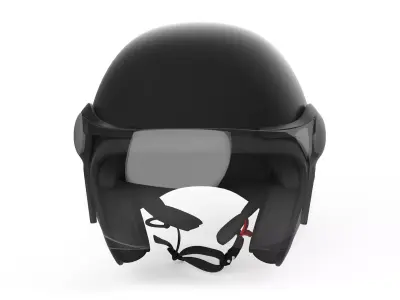 Helmet Low-poly 3D model 7