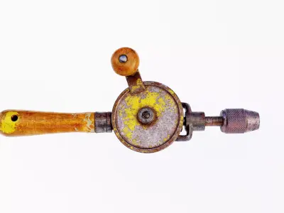 Old Hand Drill Low-poly 3D model purchase