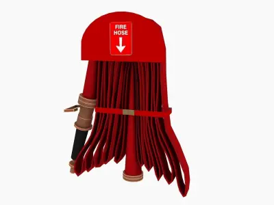 FIRE HOSE 3D Low-poly 3D model