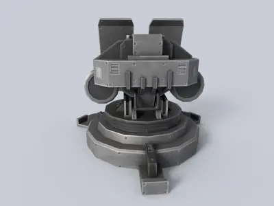 Prototype turret Low-poly 3D model purchase