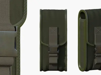 military gear Low-poly 3D model