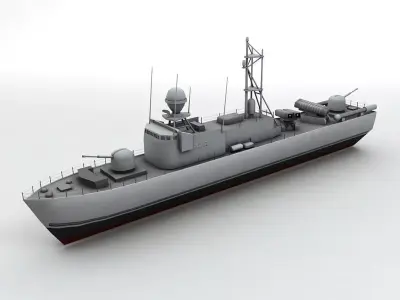  Albatros Class Fast Patrol Boat Military Ship Low-poly 3D model