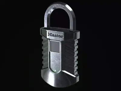Smart Padlock Hi - poly Textured  Free 3D model