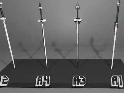 Low-poly Sword Free low-poly 3D model purchase