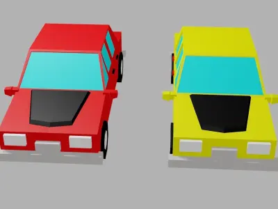 Cars for cartoon Free 3D model