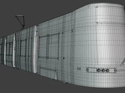 Tram Flexity Zurich exterior 3D model