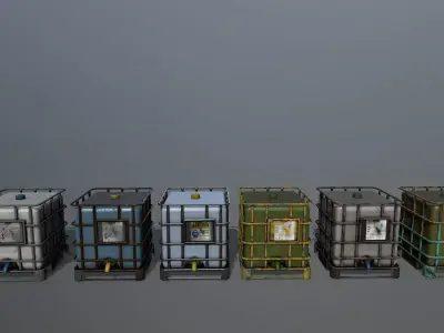 Water Storage Tank Low-poly 3D model