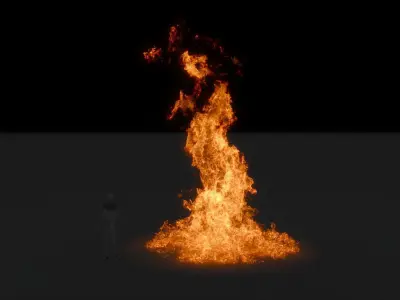 3D Big Fire Animation 3D model purchase