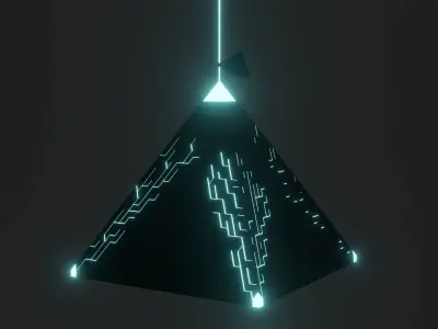 Light beam pyramids 3D model