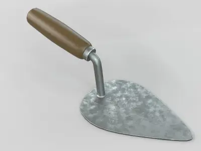 Trowel metal bucket 3D model