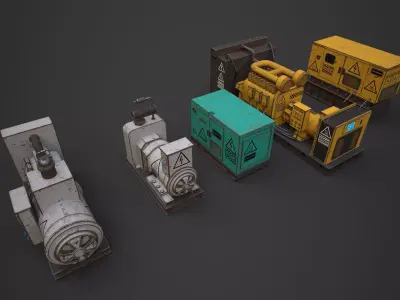 Generator Collection Low-poly 3D model