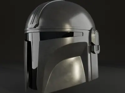 Mandalorian helmet Low-poly 3D model