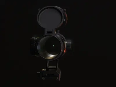 Red Dot Optic Low-poly 3D model