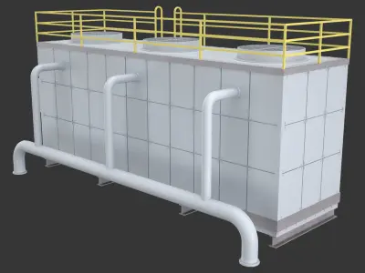 Rooftop Cooling Unit 1 3D model