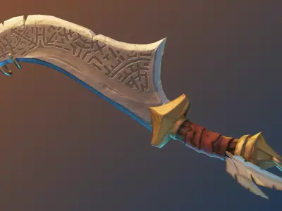 Fantasy Sword Low-poly 3D model purchase