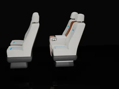 CAR SEATS  Low-poly 3D model