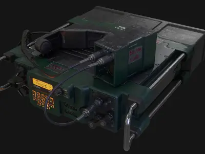 Military Radio Real Time - PBR Low-poly 3D model