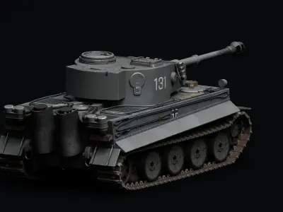 Panzerkampfwagen VI Tiger tank Low-poly 3D model