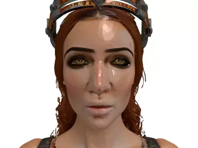 Steampunk Industrial Crown Headpiece 3D model