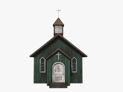 Church 01 Low-poly 3D model