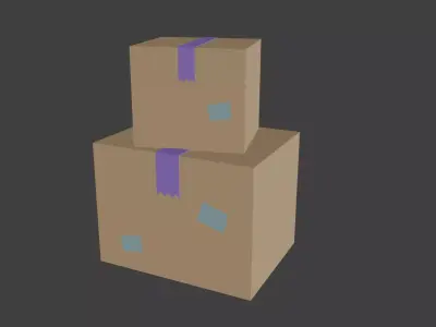 Simple Shipping Box 3D model