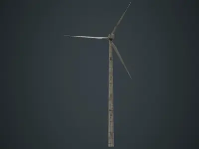 Wind Turbine 1C Low-poly 3D model