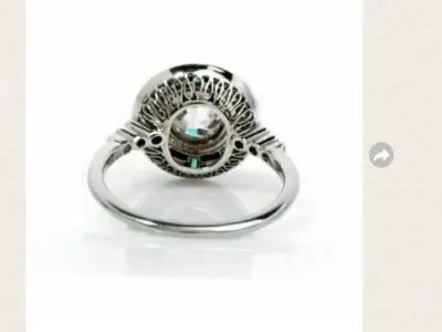 Antique Bezel Round diamond ring gem stone  ring 3D print model