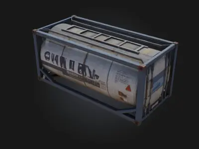 Swan Tank Container  Elegance in Industrial Form 3D model