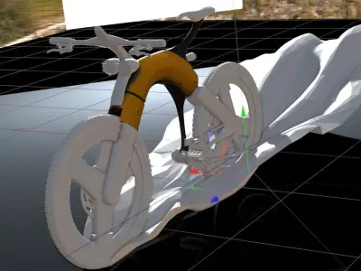 BZZZ BIKE CONCEPT by MBK 1993 Low-poly 3D model
