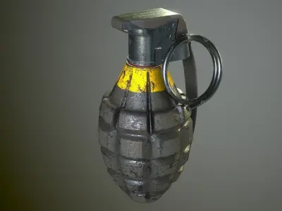 MK2 Hand Grenade Free low-poly 3D model