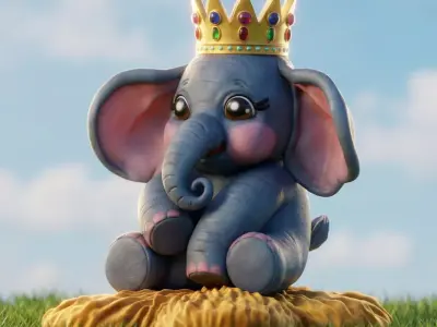 Royal Elephant 3D 3D print model