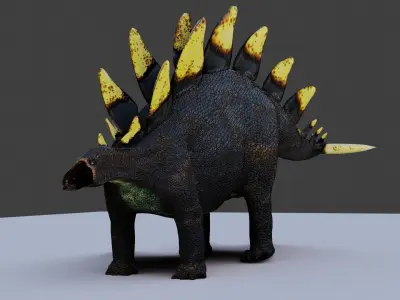 Stegosaurus dinosaur Low-poly 3D model