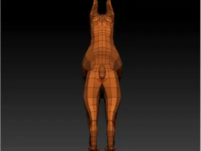 3D BOXER DOG-LOWPOLY Low-poly 3D model