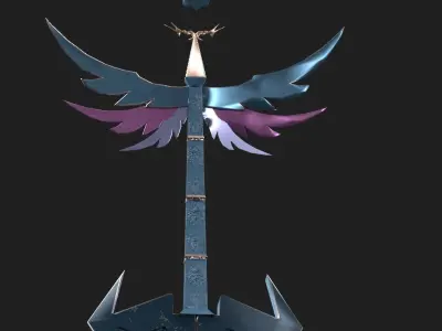 Fantastic Sword free Free low-poly 3D model