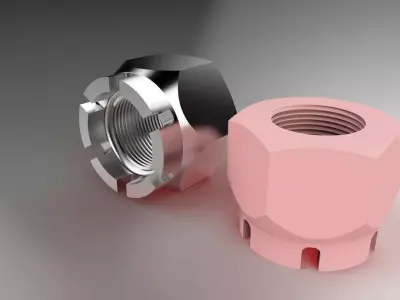 Nut metal Free 3D model