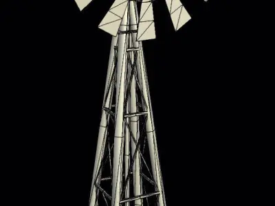 Windmill Low-poly 3D model purchase