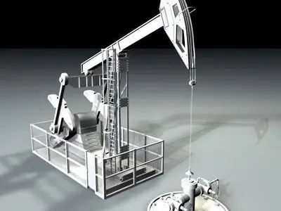 Pumpjack oil pump 3D model