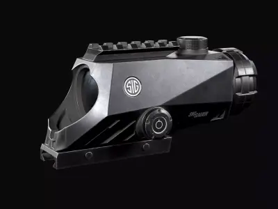 Tactical rifle scope Sig sauer BRAVO4 Low-poly 3D model