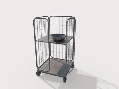 Worn Cage Low-poly 3D model
