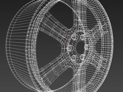 Car rim 9 Low-poly 3D model