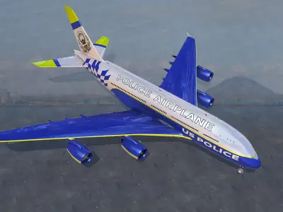 Elite Police Aircraft 3D Model 3D model