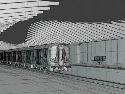 London metro station II 3D model